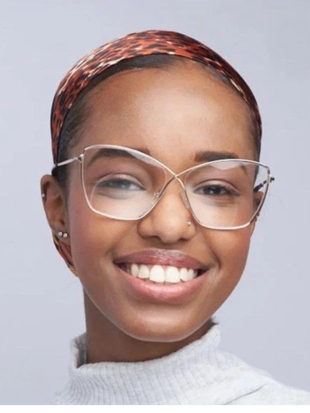 Tom Ford new silver wire rimmed aviator butterfly glasses 5518